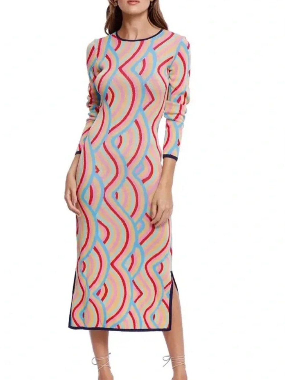 NWT Never Fully Dressed Colorful Knit Midi Dress. Size: 10 - Picture 8 of 8